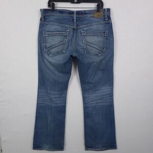 BKE Carter Straight Leg Jeans Men's 33R (Fits 34x30) Blue Faded Western Cowboy
